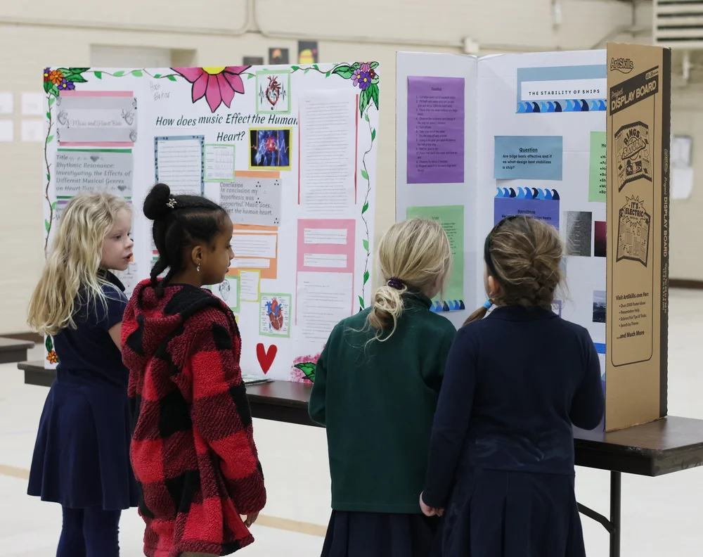 The younger classes got to view the projects at the end of the day