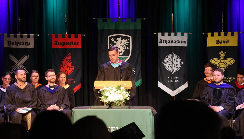 Mr. Hoch giving the Commencement Address