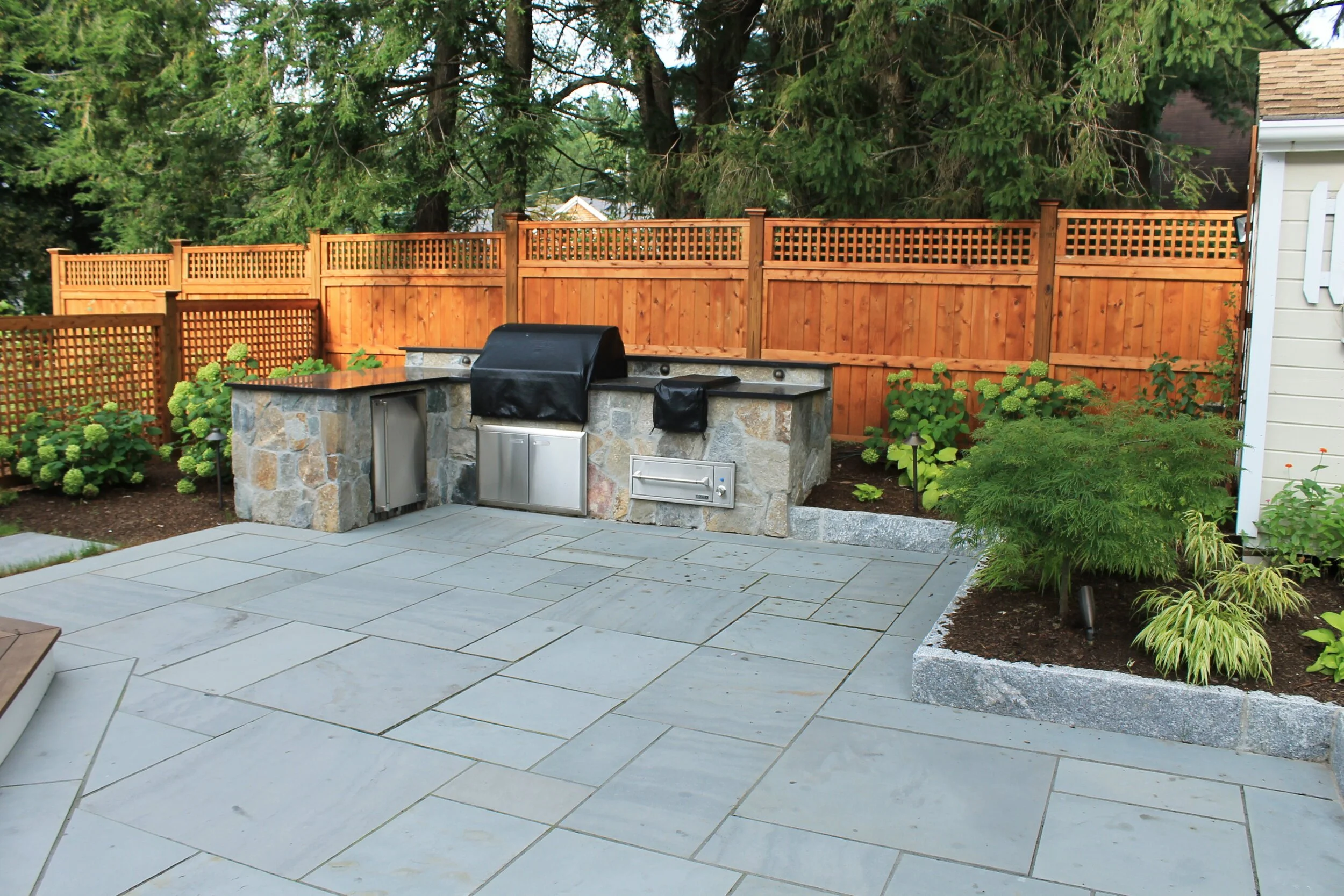Relax With Morning Coffee on Your New Elegant Bluestone Patio in Sudbury, MA