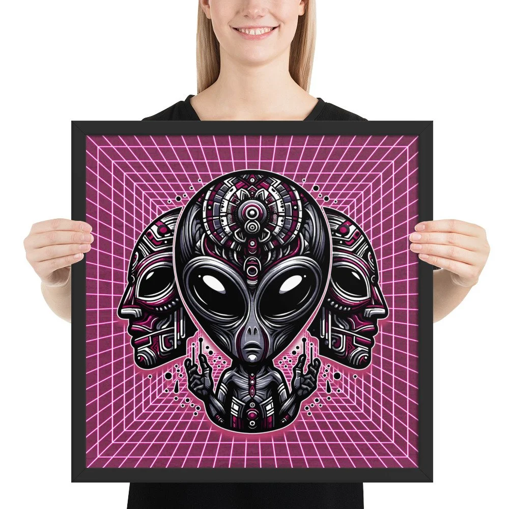 7. TRIBAL GREY FRAMED POSTER 18 x 18.jpg