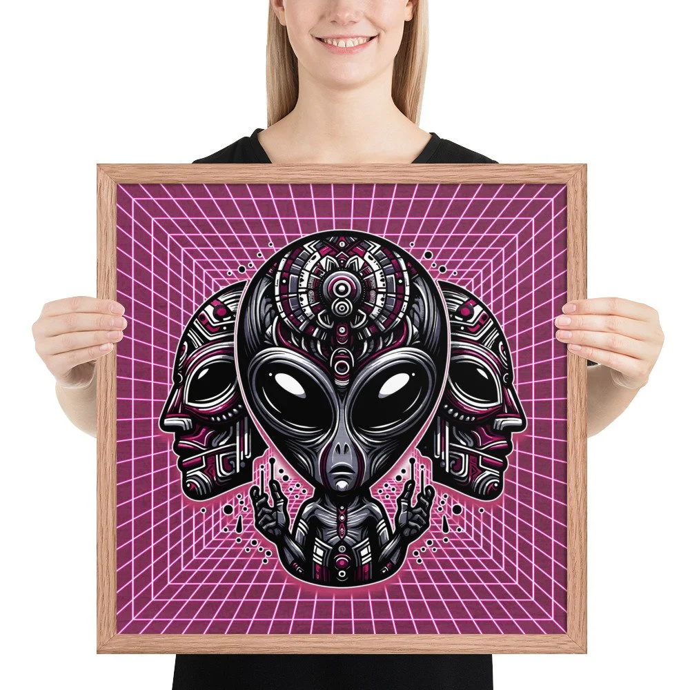 8. TRIBAL GREY FRAMED POSTER 18 x 18.jpg