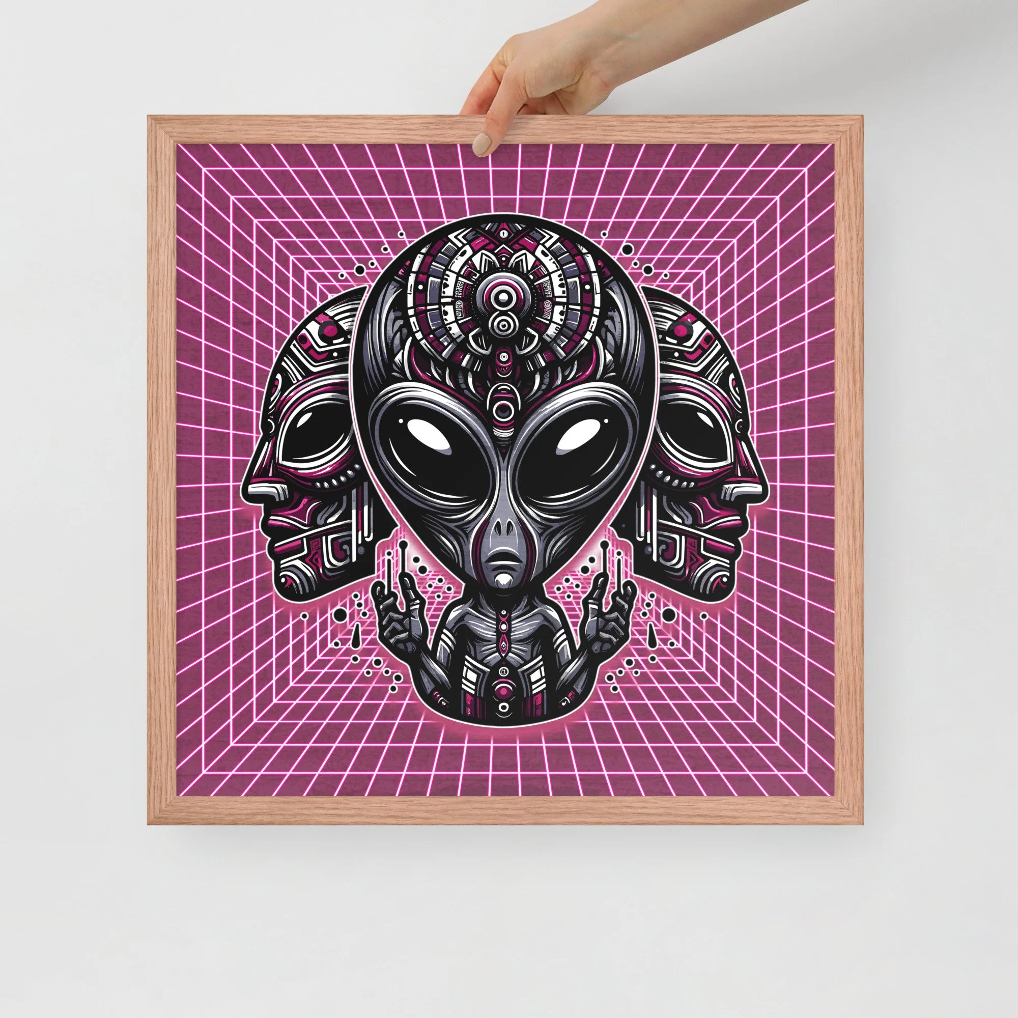 5. TRIBAL GREY FRAMED POSTER 18 x 18.jpg