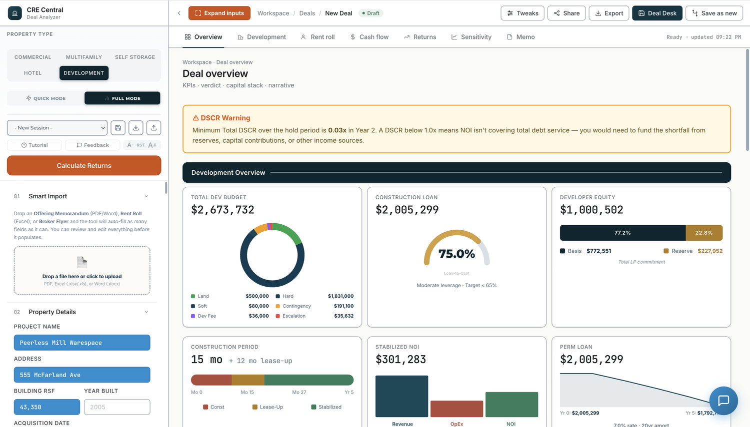 Deal Analyzer Development Overview