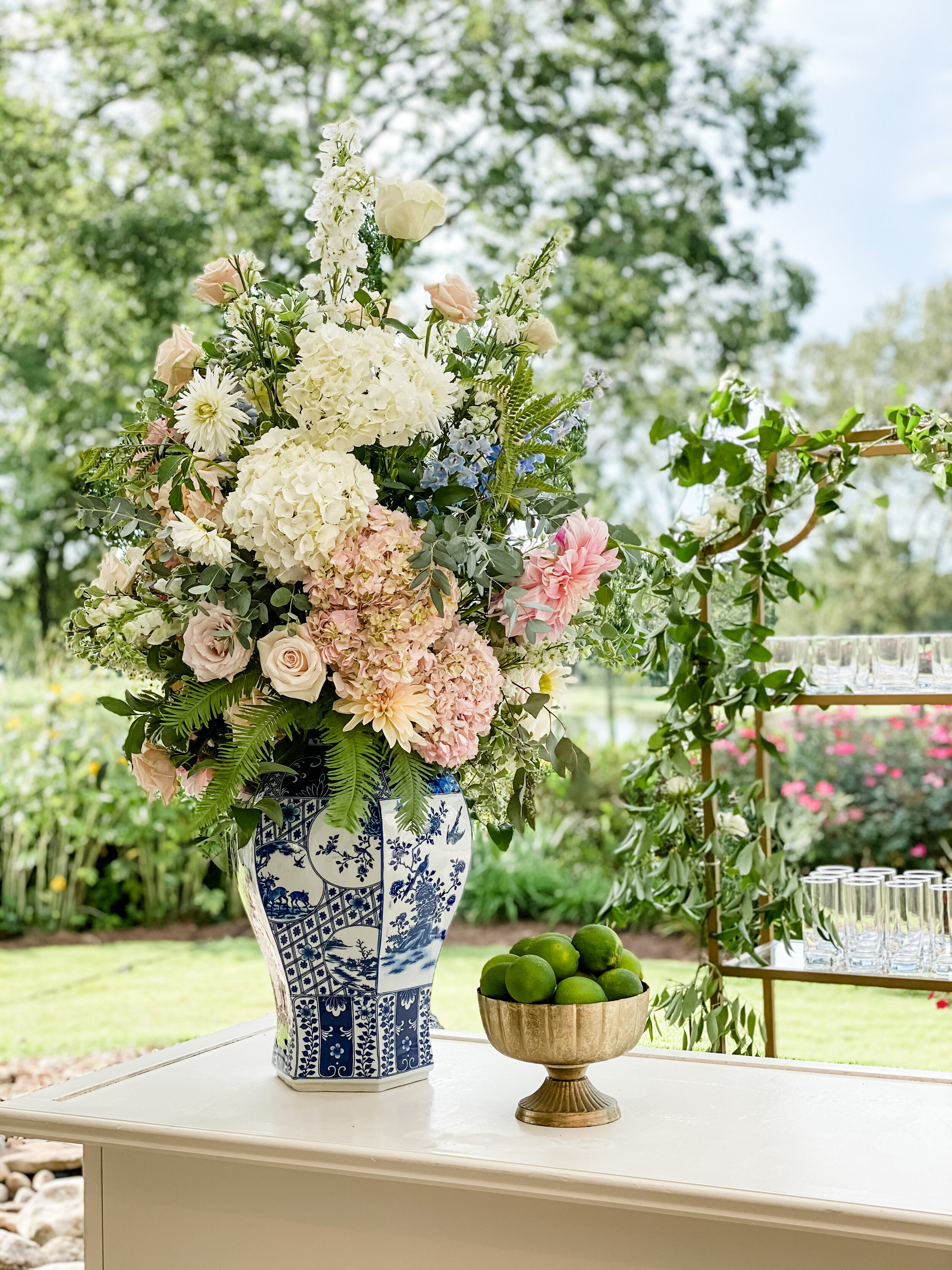 Another Bar with Blush Flowers and lots of Texture