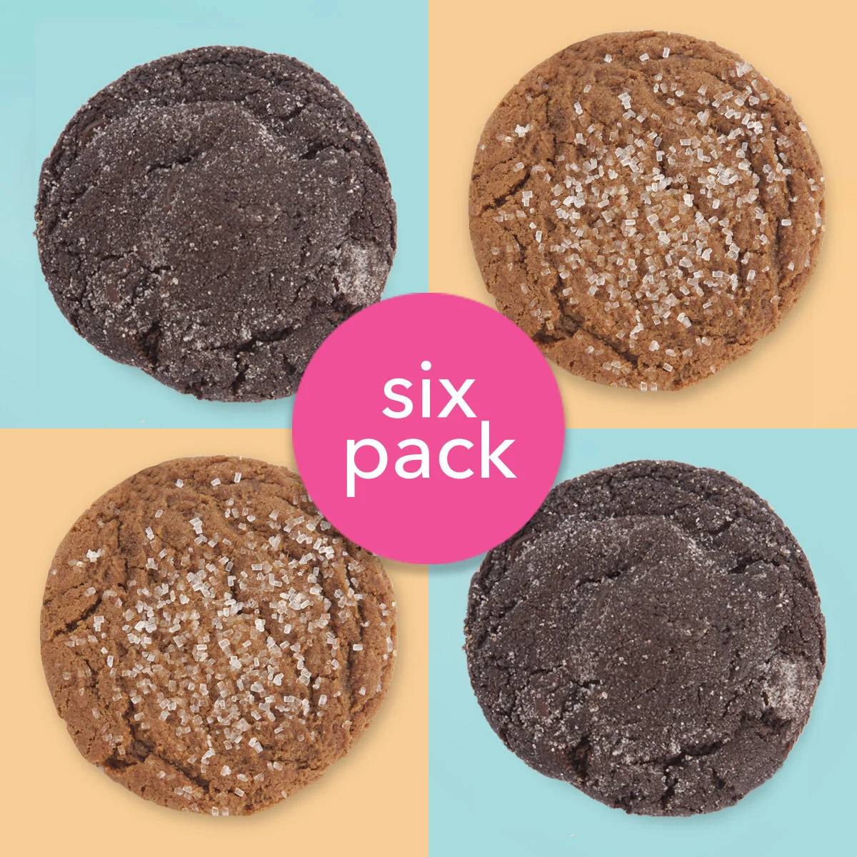 Combo Pack – Six-pack = Three Ginger and Three Bittersweet Chocolate