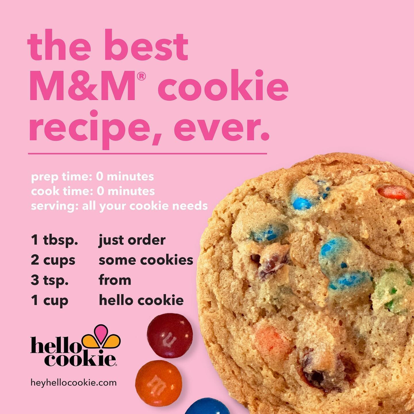 M&amp;Mmmm! This tasty treat requires no baking. Just order online at&nbsp; heyhellocookie.com&nbsp;or call us today 612.293.3800.

#cookies #cookiesofinstagram #connections #gifts #surprisegifts #glutenfree #vegan #glutenfreecookies #corporategifts 