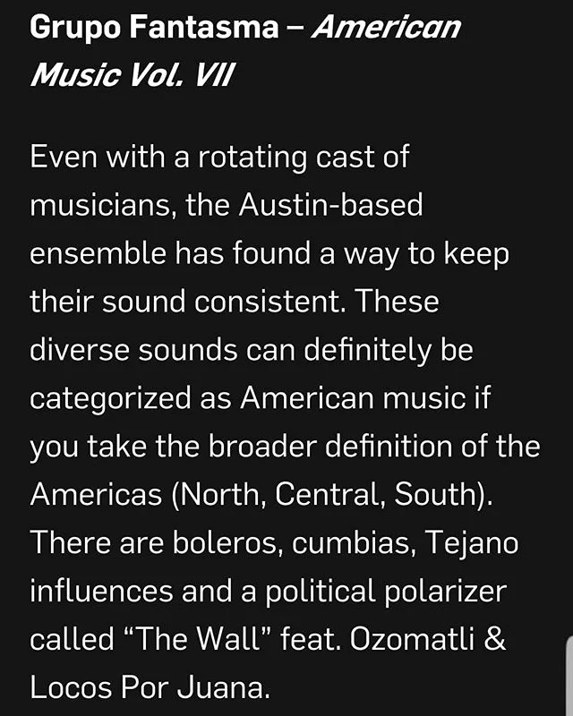 Big thanks to @kcrw and @dj_josegalvan at Pan Caliente for including us on their best of/year end list.

https://www.kcrw.com/music/articles/music-for-your-weekend-pan-caliente-best-of-edition

Stay tuned for more announcements in 2020. Our 20th anni