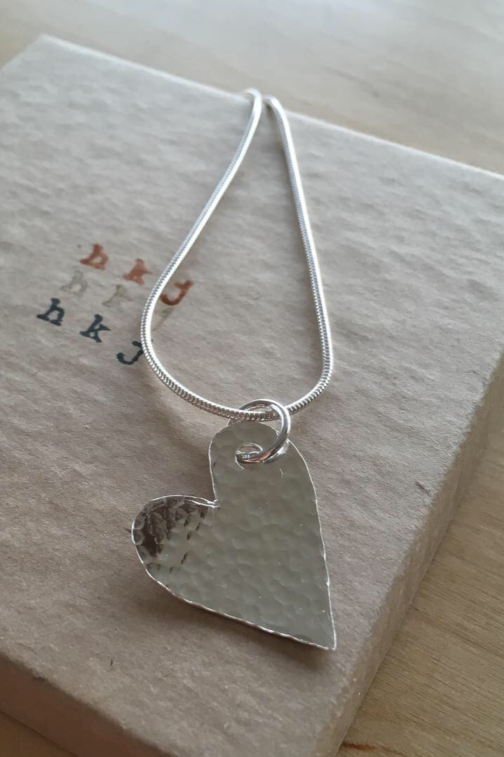 Hammered Heart Necklace