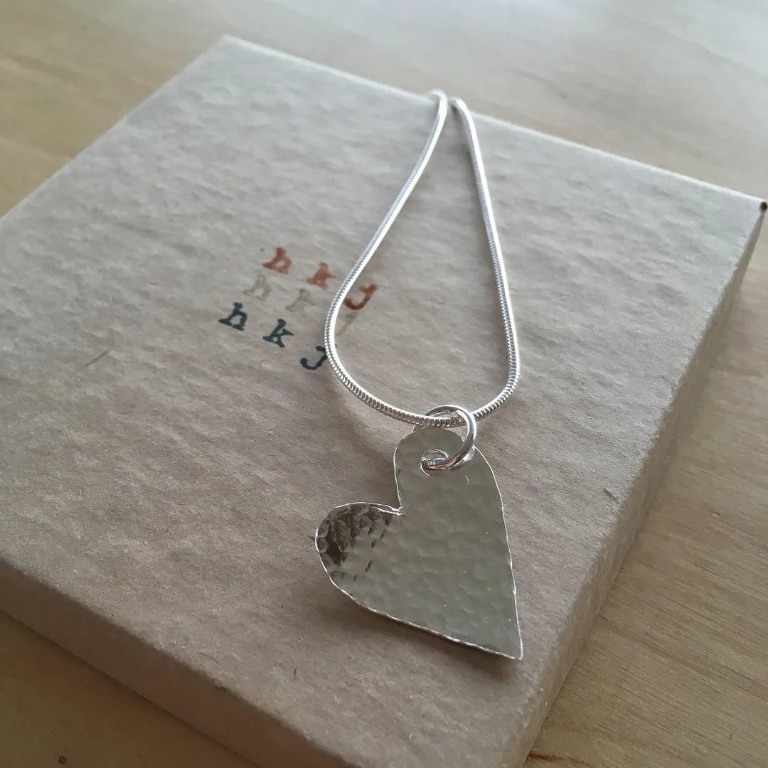 Hammered Heart Necklace