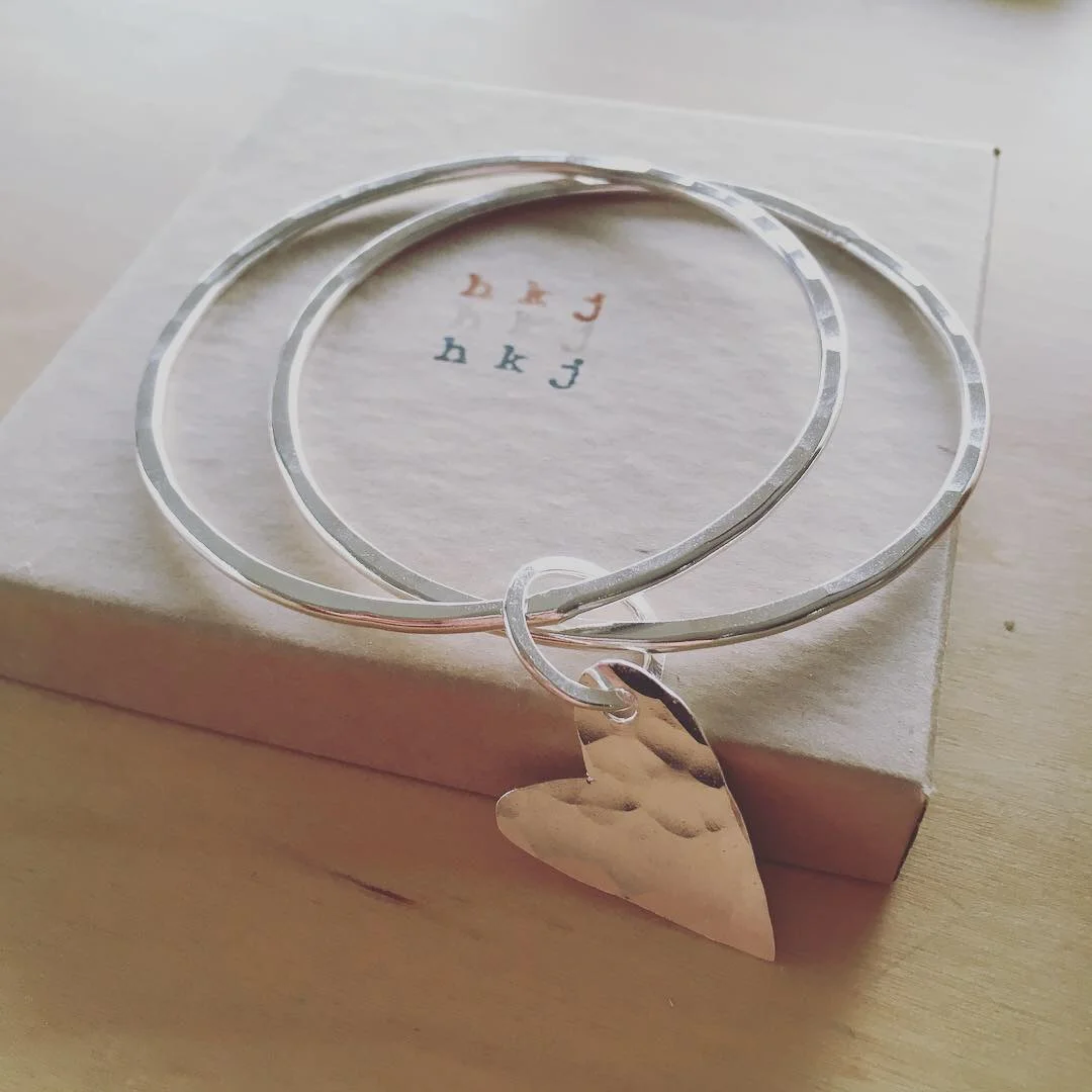 Double Heart Bangle