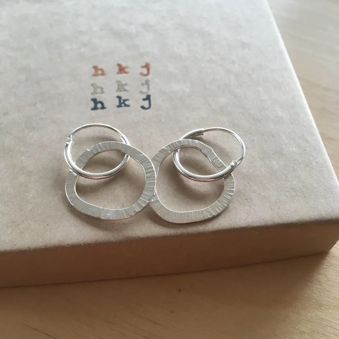 Hammered Circle Hoops