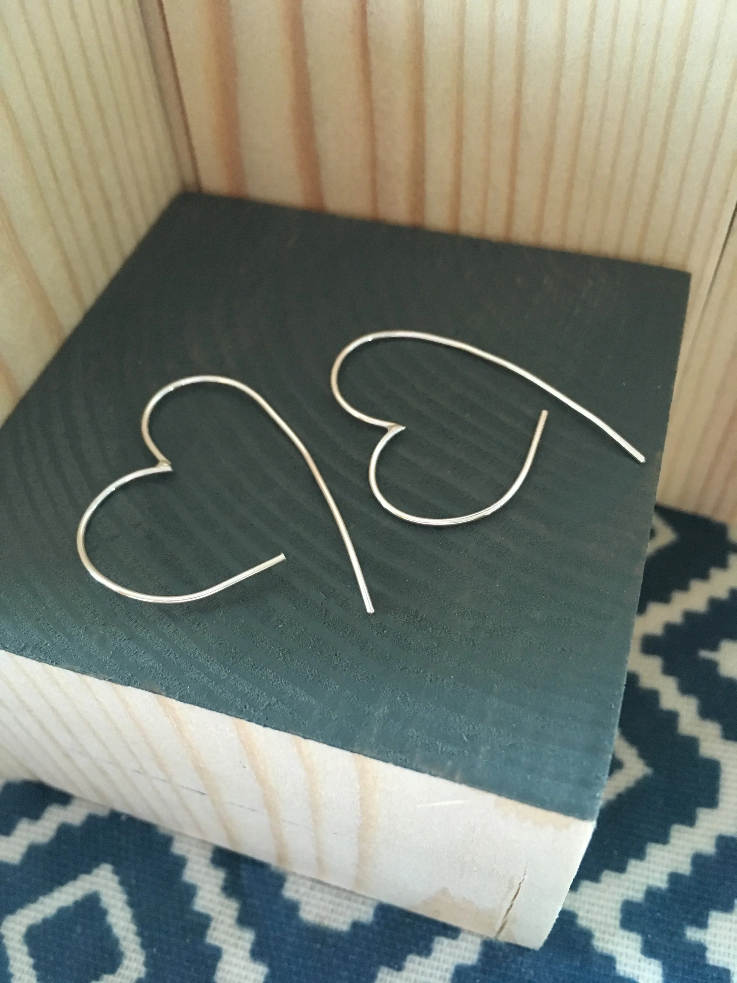 Thin Heart Earrings