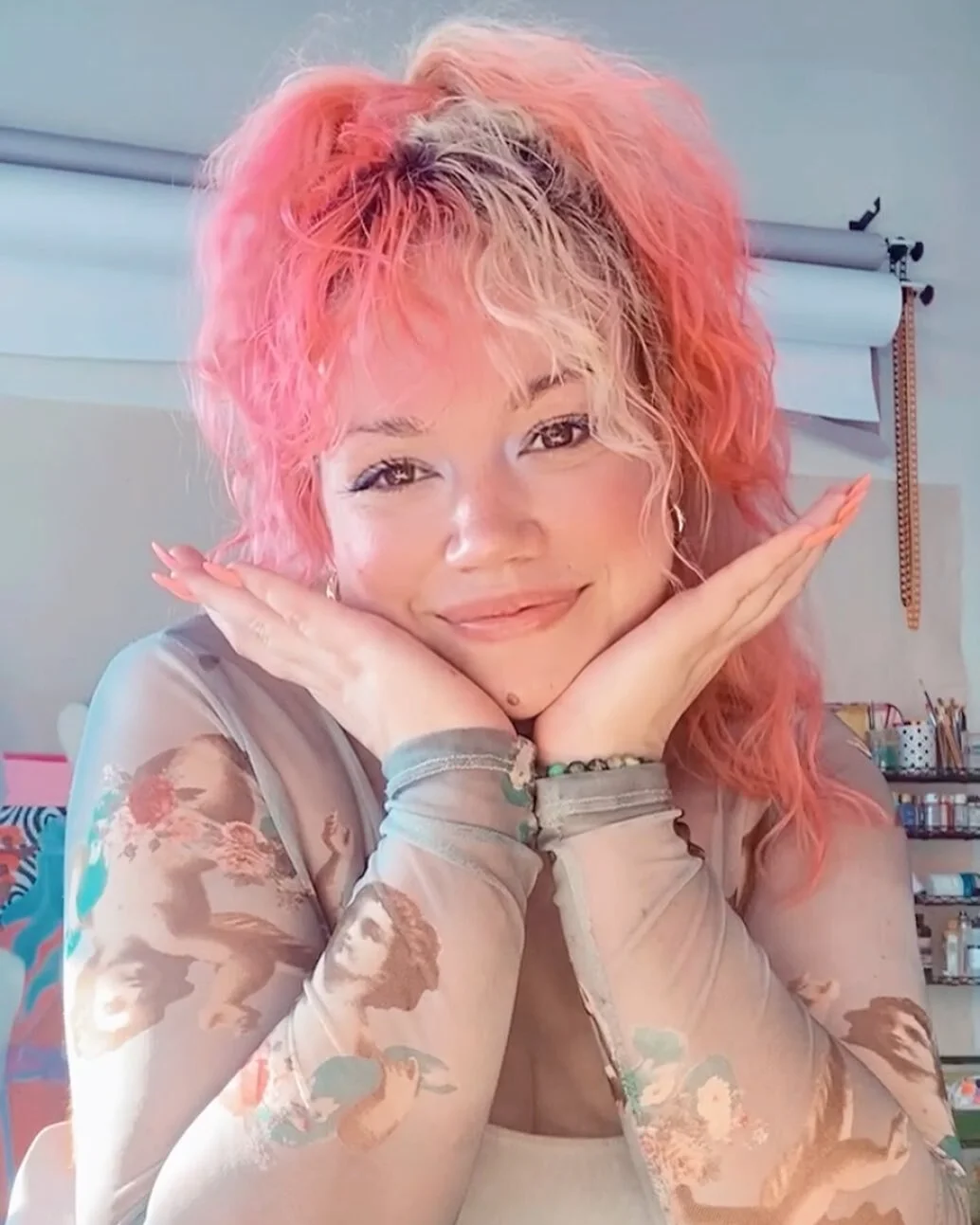 Haven&rsquo;t posted my face in a while, she&rsquo;s still a sweet baby angel 🥲🌸☁️