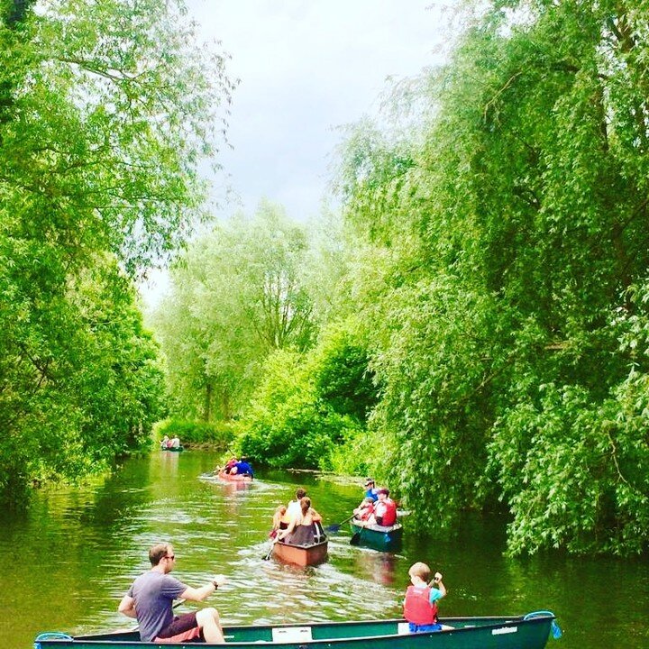 Hire a canoe or paddleboard (SUP) whilst camping at Rushbanks Campsite, Suffolk. These guys are paddling down to the pub on a magical river Stour trip. We have plenty of mid-week availability on the campsite during August. Come on down and join the f