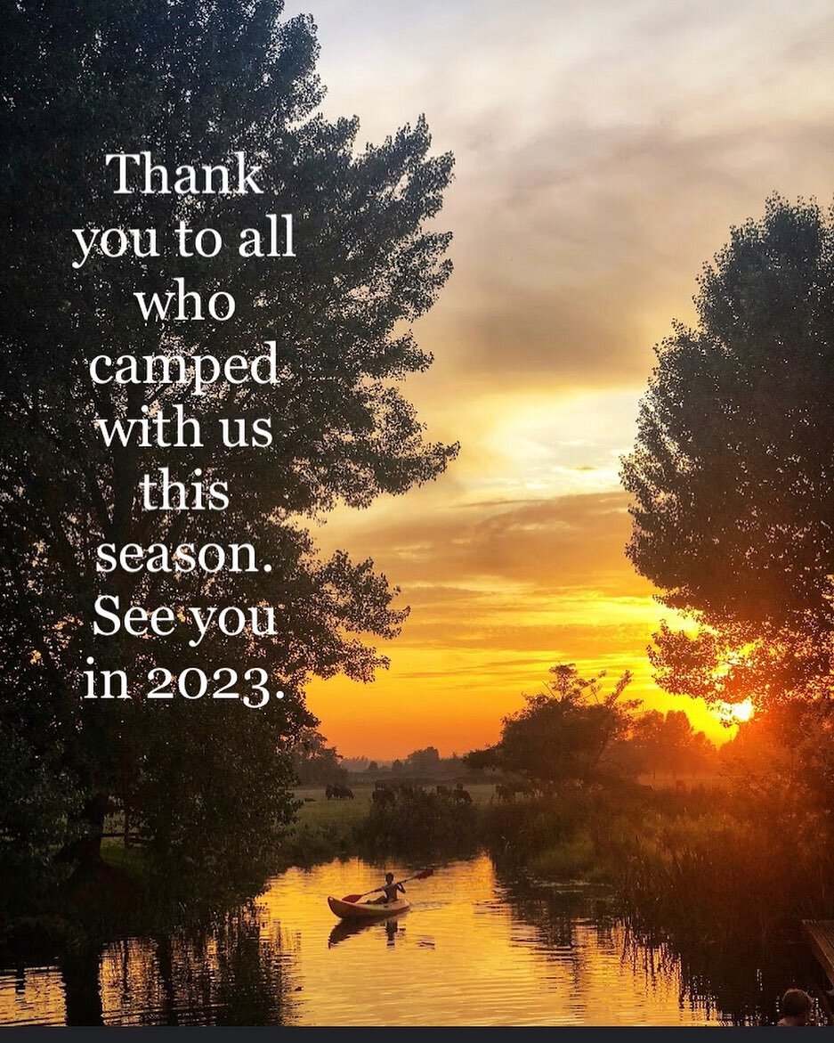 We are now closed for the winter. Thanks to all the campers who made it to our site this summer. We look forward to welcoming you back next year. #rushbanks #rushbankscampsite #suffolk #suffolkcamping #riversidecamping #backstronger