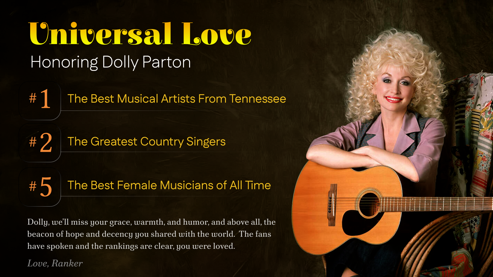 Universal Love: Honoring Dolly Parton