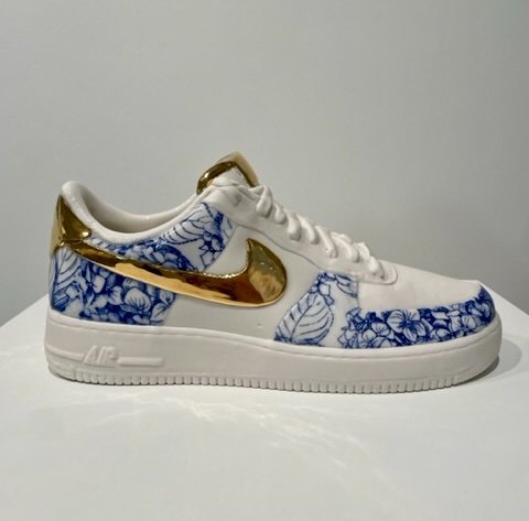 Hydrangea Panel AF1 with Gold