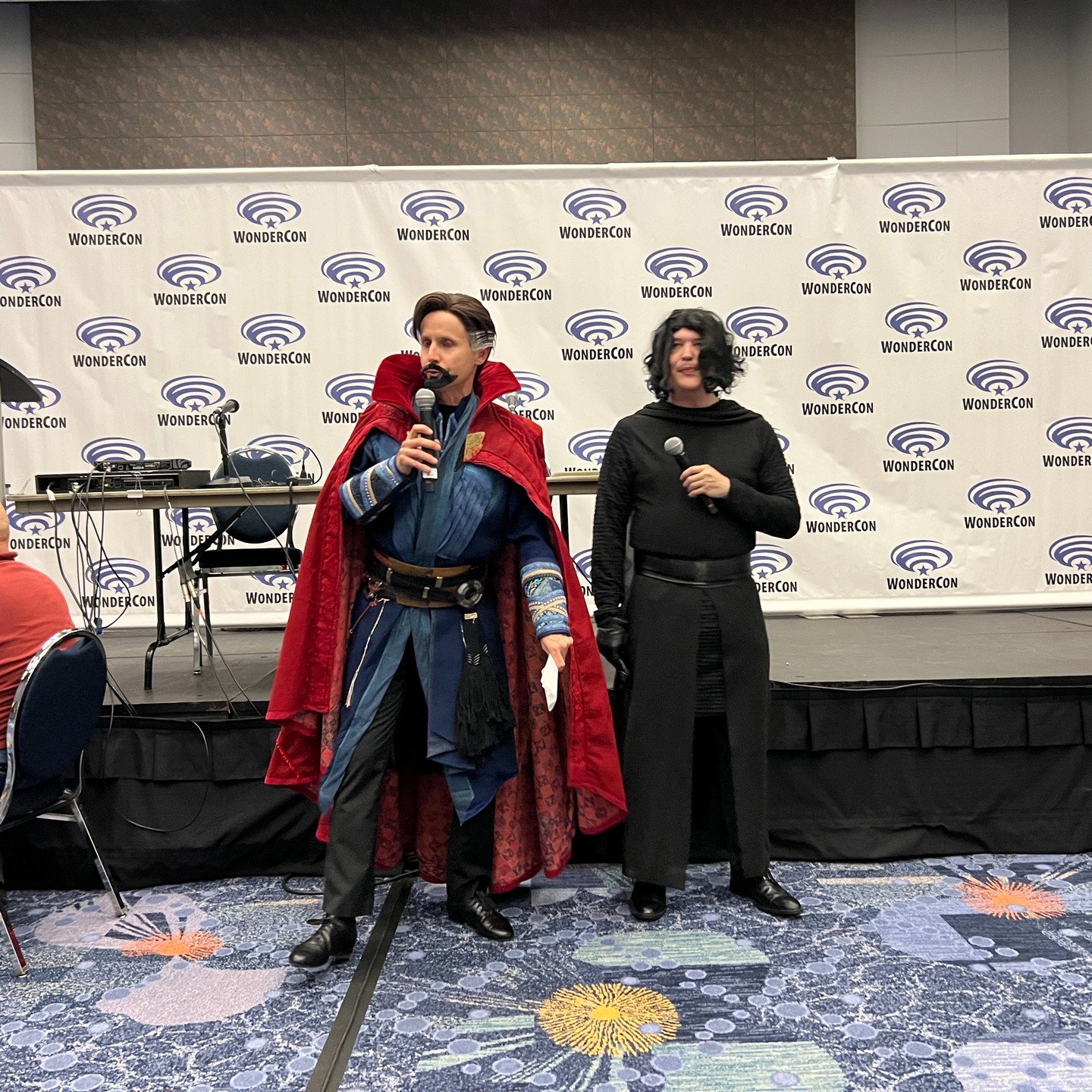 A few pics from @idiots_lantern performance at @wondercon 2024. The venue wasn't the best, it was a panel room rather than a stage, but they put on a great show.

Hopefully they'll get a better stage for 2025!

#idiotslantern #idiotslanterncomedy #id