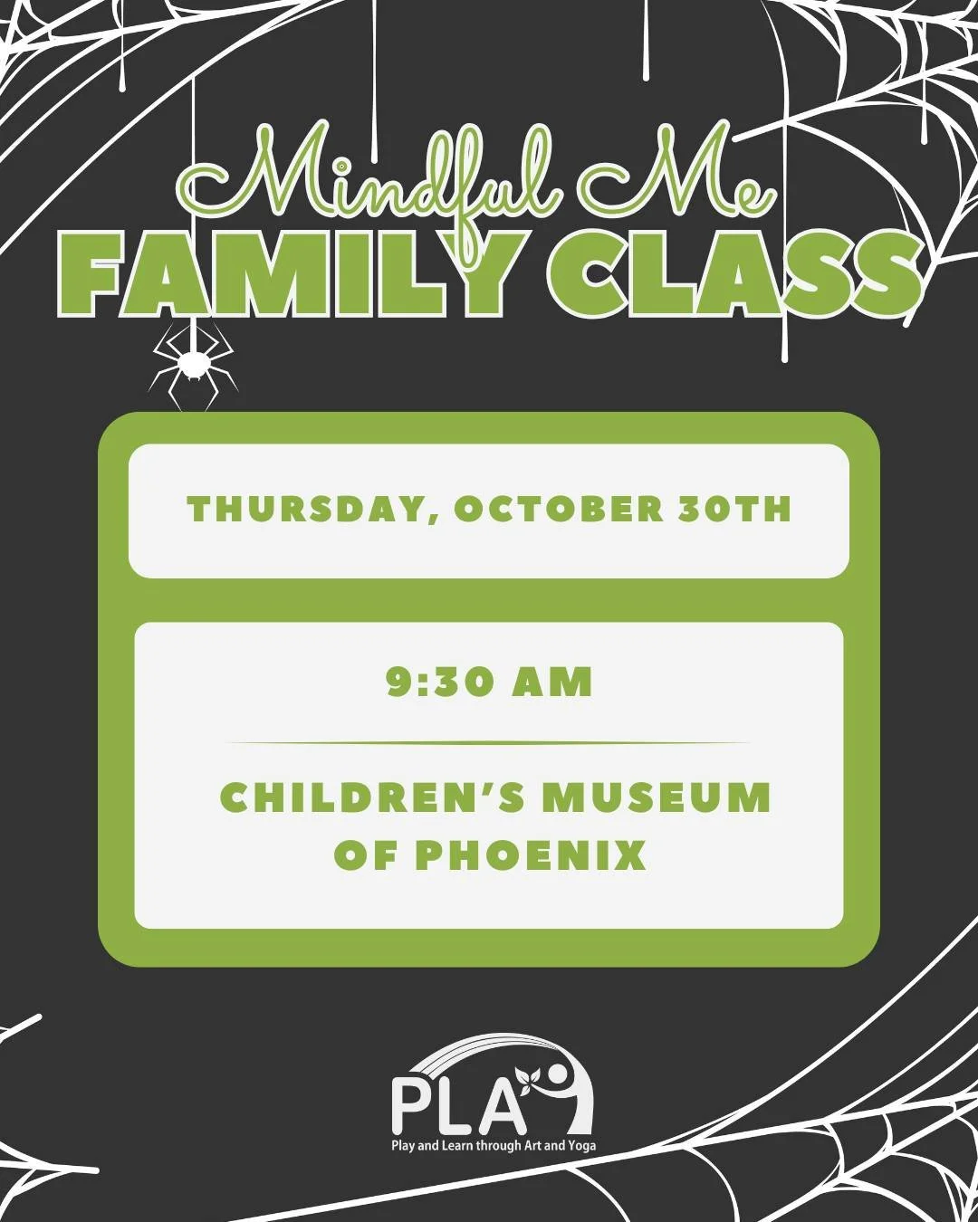 🎃 Our next Mindful Me Family Class is Thursday, October 30th!
Join us for a special Halloween-themed session filled with movement, mindfulness, and fun for the whole family! 👻🧘&zwj;♀️
#MindfulMe #PLAYPhx #HalloweenFun #MindfulnessForKids @childmus