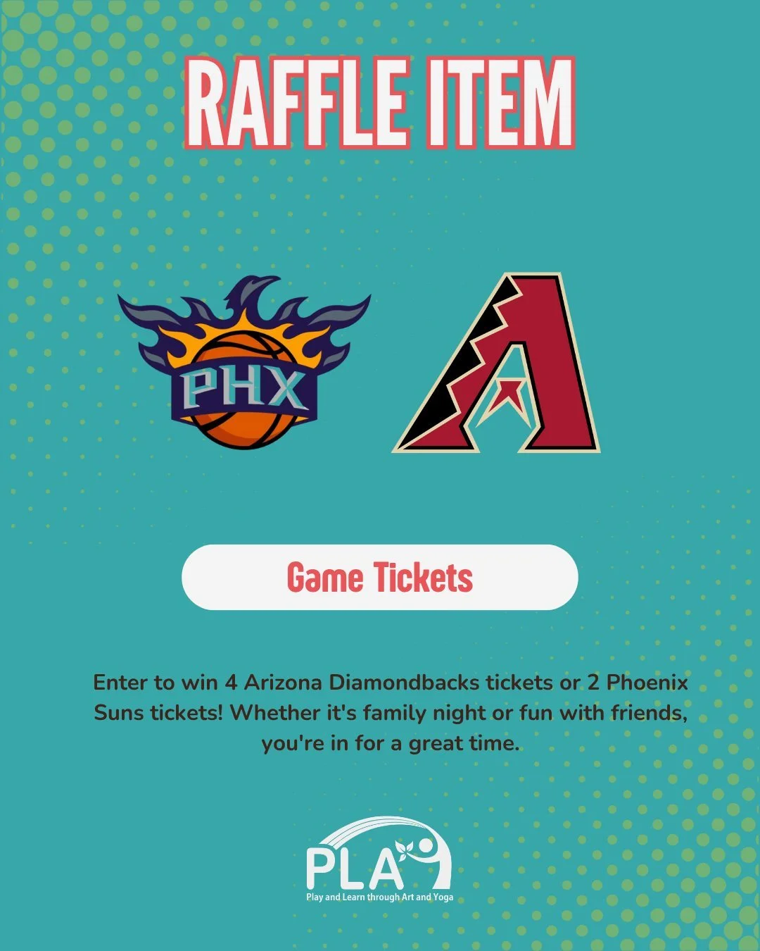 🏀⚾ Raffle Spotlight: Sports Fan Giveaway!
Enter to win 4 Arizona Diamondbacks tickets OR 2 Phoenix Suns tickets! Whether you cheer with family or friends, it&rsquo;s sure to be a night to remember. 🙌

This is just one of the amazing prizes up for g