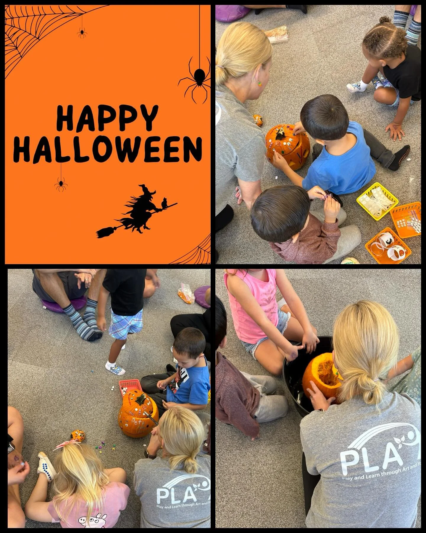 Happy Halloween from our Mindful Me Family Class! 👻 We had so much fun bringing mindfulness and Halloween magic together today. Wishing everyone a safe and playful holiday! 💛 #PLAYphx #MindfulMe