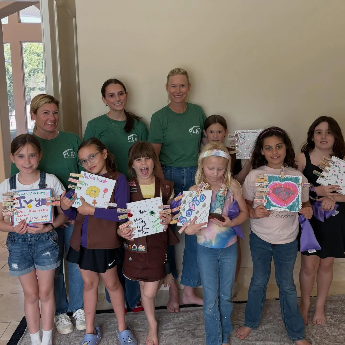 Kind words have power 💜

In this Girl Scout class, each girl took time to notice the good in one another&mdash;writing compliments on clothespins and adding them to personalized name boards. What started as a simple activity turned into something mu