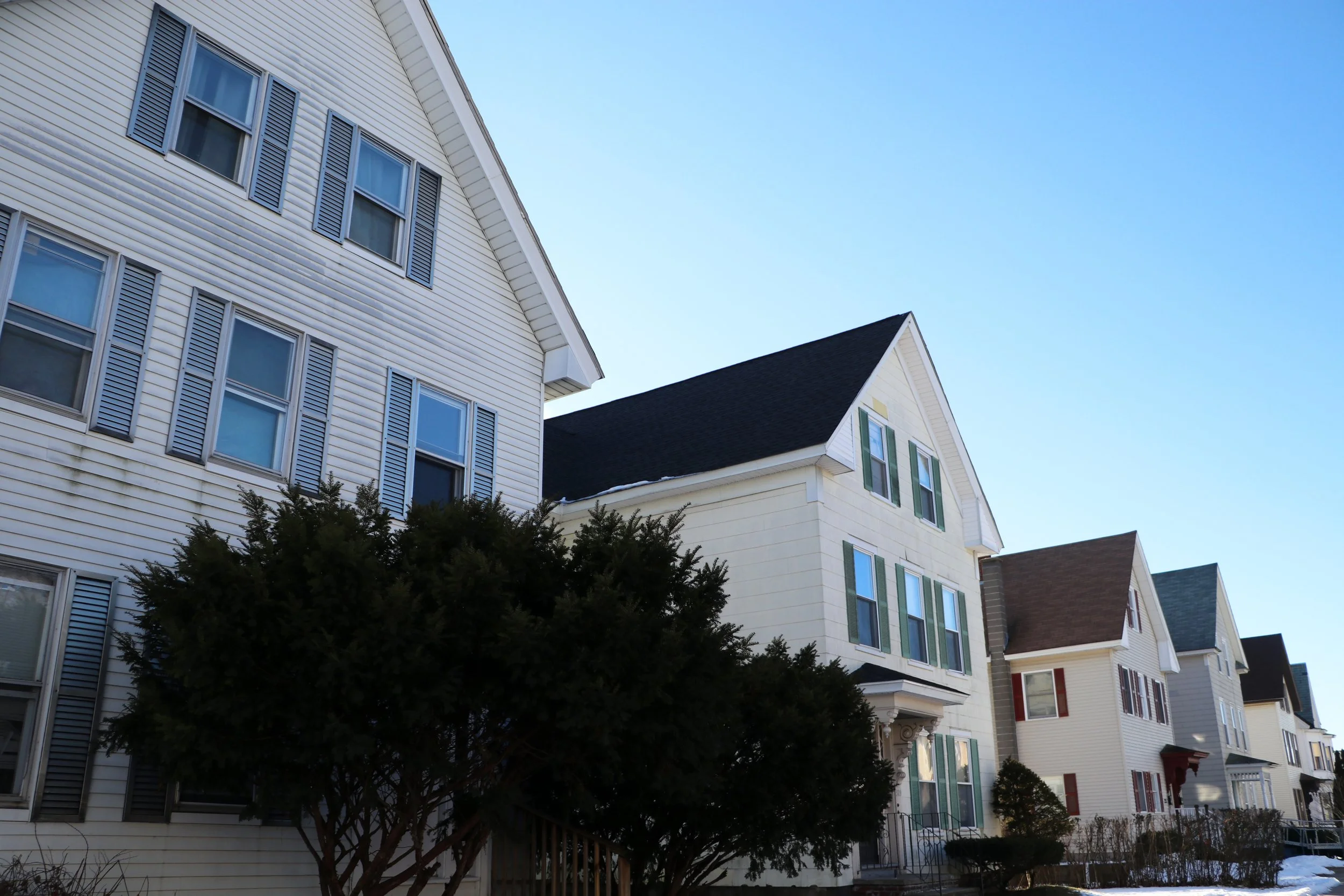  Photo by Allegra Boverman. There are a variety of old and old-style multifamily and single-family homes in this neighborhood. 