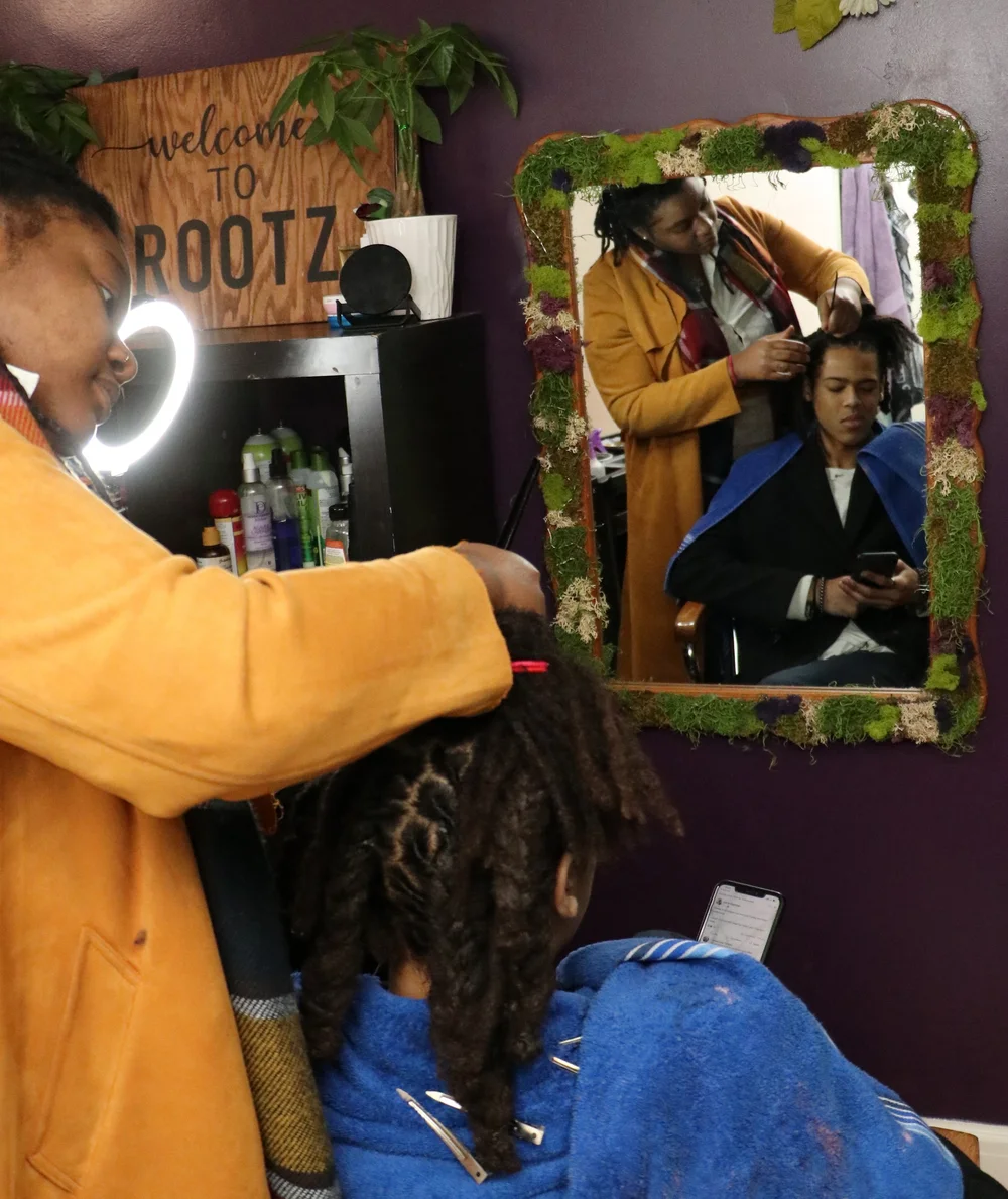   Shaquwan’Da Allen and Jonah Wheeler of Peterborough. By Allegra Boverman.  