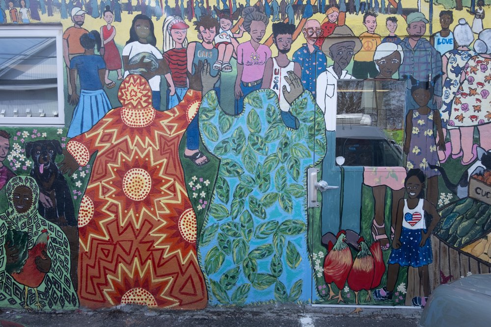  Murals painted by Anthony Williams, of Manchester. By Mark Bolton. 
