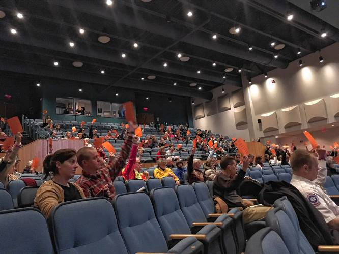  Few people attended the Bow municipal town meeting March 2017 Caitlin Andrews / Concord&nbsp; Monitor 