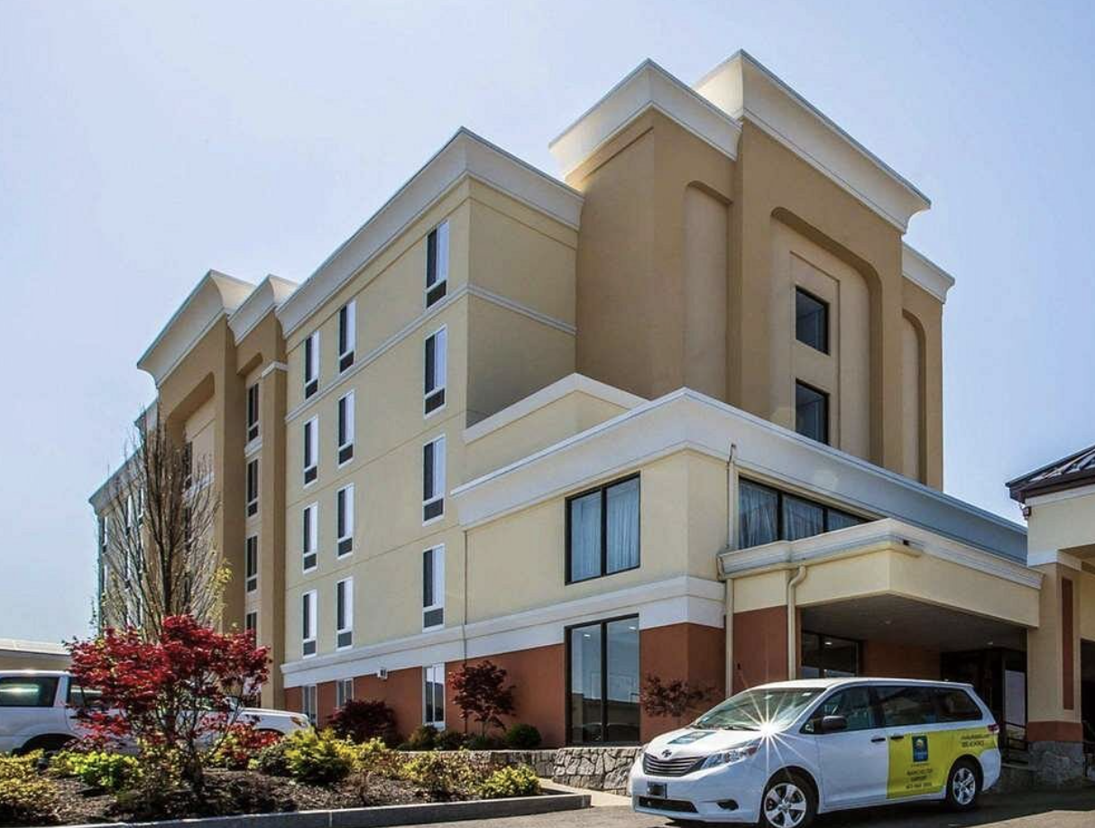   Comfort Inn in Manchester has been home to as many as 70 “households” since last summer. File Photo  