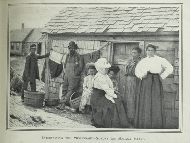  Benjamin Darling entertaining the Missionary. Malaga Island. 