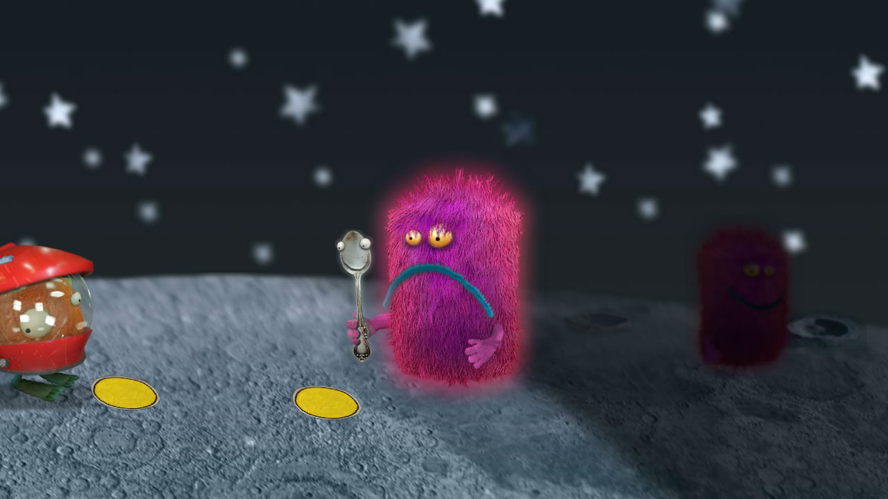 “To the edge of the moon, so very far.. the quasars. Monster lost his breath ‘OMG, it’s full of stars!”