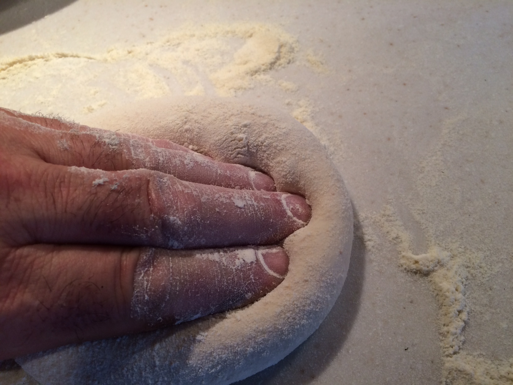 Hand made pizza dough