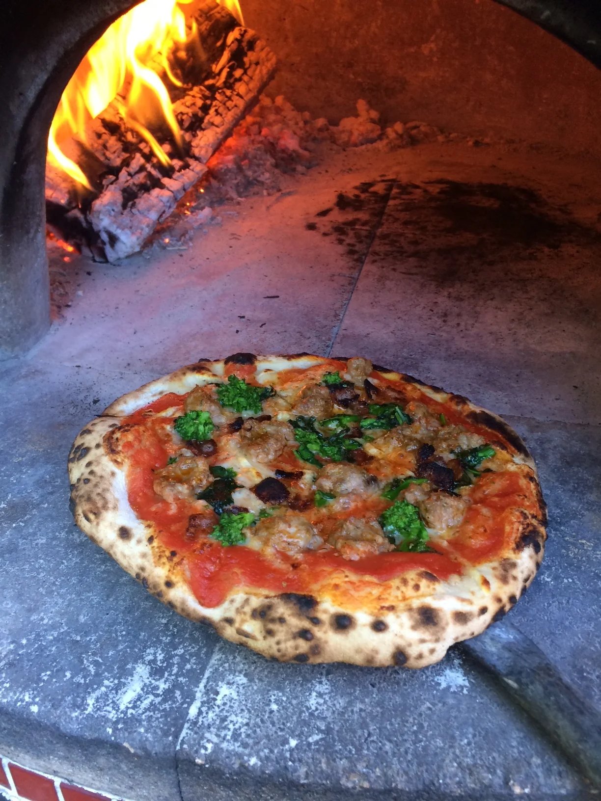 Wood-fired pizza