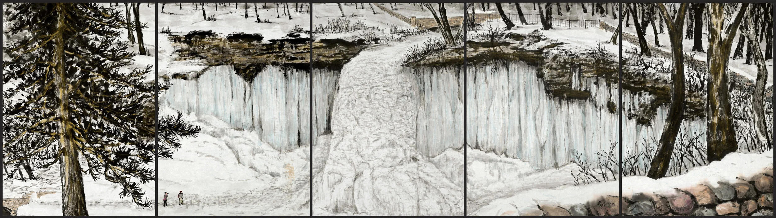 LWS frozen sound of Minnehaha Falls in winter 5 panels.jpg