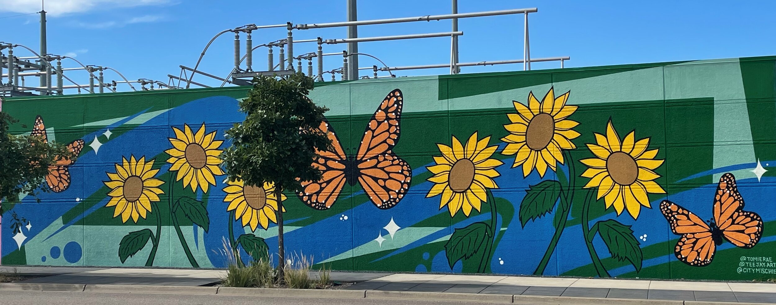 mural by city mischief murals + featuring Thomasina Topbear &amp; tom jay