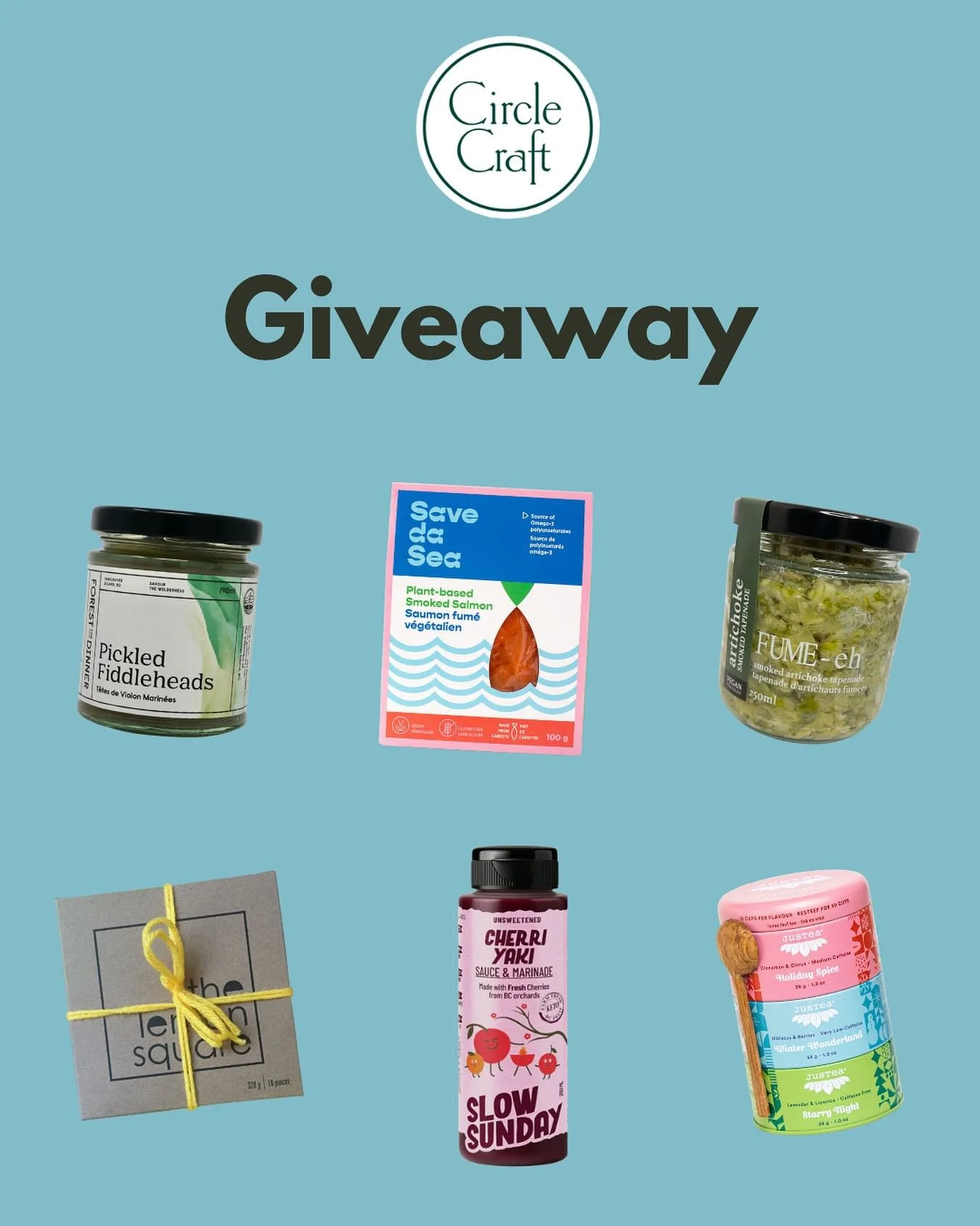 [CLOSED] @savedasea , @fumeehgourmet , @justeakenya , @forestfordinner , @thelemonsquare , and @slowsundayfoods are going to be at Circle Craft in Vancouver from Nov 11-16 and to kick the holidays off with a bang we&rsquo;re organizing a giveaway wit