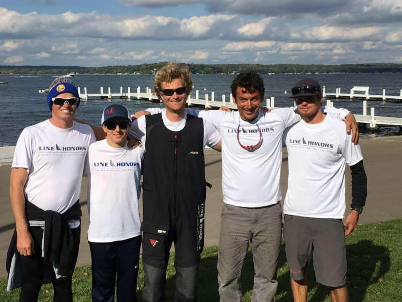 Bora Gulari's team West Marine Rigging - the winner of the 2016 Line Honors US Melges 24 Championship at Lake Geneva, Wisconsin