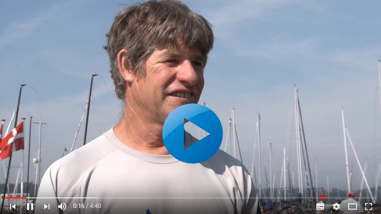 Jonathan McKee - Tactician in Bora Gulari's team - Interview at the Melges 24 Worlds 2015 about upcoming 2016 Miami Worlds - video edited by Zerogradinord and Simona Bellobuono