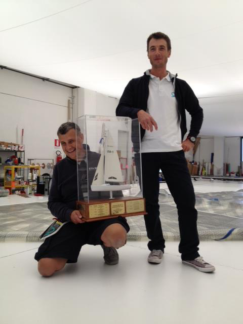Carlo Fracassoli and Manlio Pozzoli with the Melges 24 Worlds' Trophy - the founders of the Quantum Pro Laghi Loft