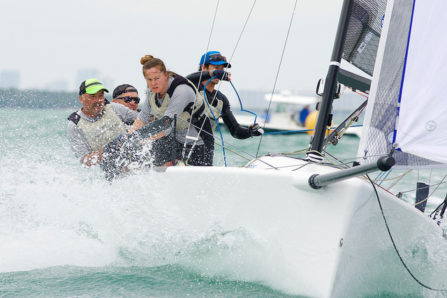 Aoife English on Embarr IRL829 at the 2016 Melges 24 Madness Regatta in Miami - photo (c) Petey Crawford / penaltyboxproductions.com
