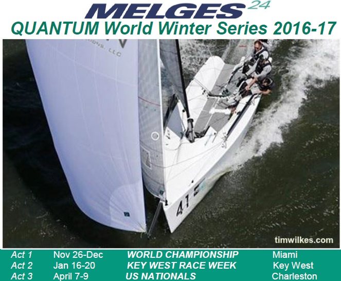 Quantum has been a longtime supporter of Melges 24 Class, which is one of the best one design sport boat classes in the world. The Melges 24 was way ahead of its time when it first splashed, and is still a ton of fun to sail. The class is very strong and it is exciting to see so many brand new teams and well-established groups enjoying this great class. We are stoked about the upcoming Melges 24 Quantum World Winter Series and are really looking forward to the amazing venues on the schedule. Quantum has always put its latest and best technology into our class sails and it has shown with big wins at last year’s Worlds and this summer’s European Championships. We are proud to be associated with the Melges 24 class and it’s fantastic group of owners and teams. We are looking forward to helping make sure these events are fun, educational and a great experience for all participants.” - Scott Nixon- Quantum Sails Global Offshore One Design Director and Melges 24 sailor