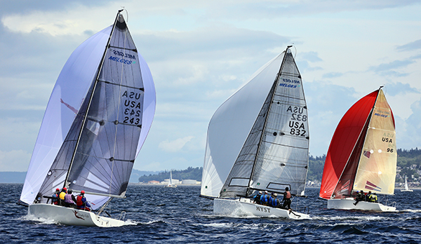 Three boats a-blazing along Puget Sound’s Shilshole Photo by Jan Anderson janpix.smugmug.com