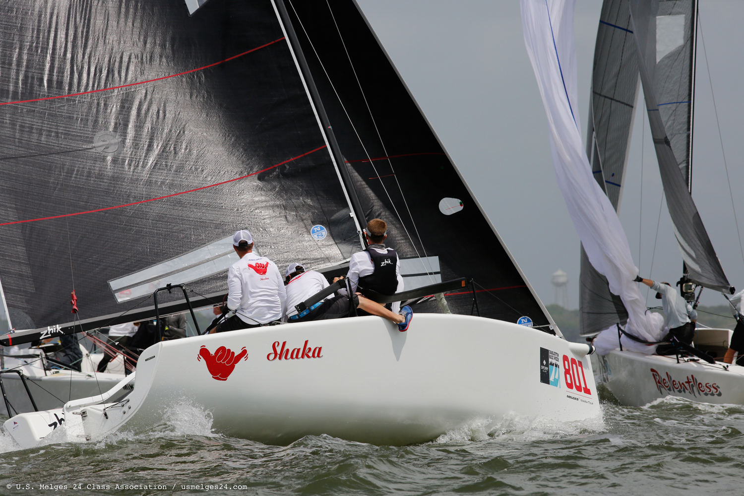 2019 Sperry Charleston Race Week Champion Travis Weisleder at the helm of Lucky Dog/Gill Race Team. Photo (c) Mauro Melandri /Zerogradinord