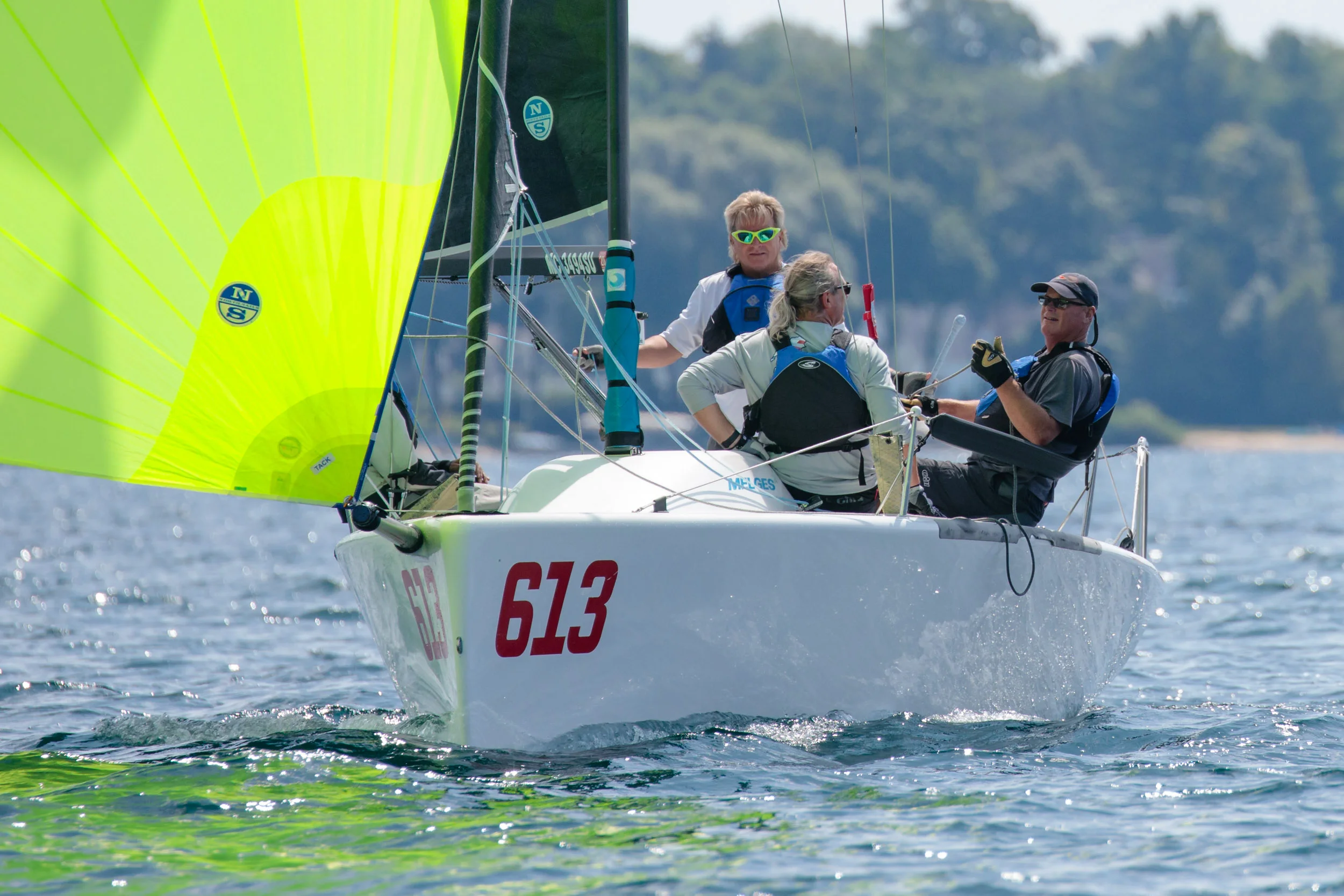More than a Class stalwart, Mike Dow' s Flying Toaster had a great top ten day - a big bullet in Race Three put him in second overall and Top Corinthian. - ©Bill Crawford - Harbor Pictures Company