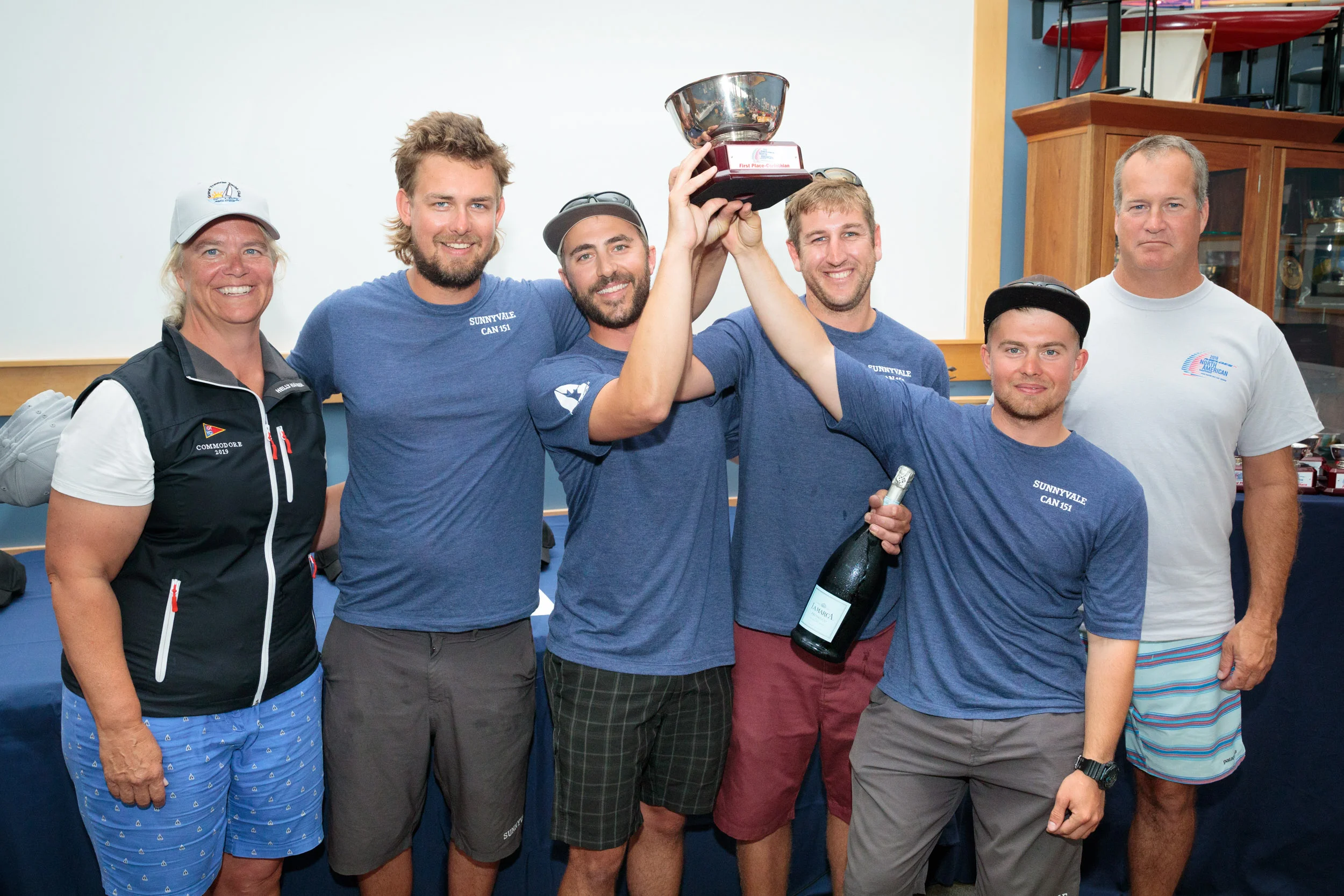 1st Place Corinthian, 2019 Melges 24 North American Corinthian Champions - Sunnyvale : Fraser McMillan, Aidan Koster, Alexander Levkovskiy, Keegan Moynihan. © Bill Crawford - Harbor Pictures Company