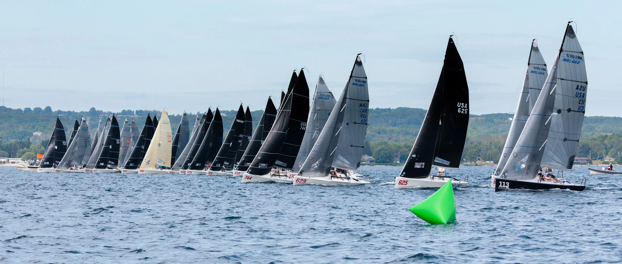 2019 Melges 24 North American Championship fleet racing. © Bill Crawford - Harbor Pictures Company