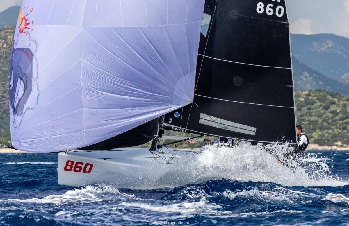 Bombarda ITA860 is the Boat of the Day on Day One at the Melges 24 Pre-Worlds in Villasimius - photo ©IM24CA/Zerogradinord