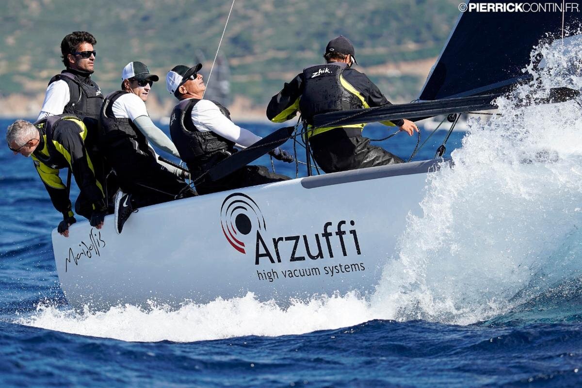With partial scores of 1-2-2, Maidollis ITA854 with Carlo Fracassoli and Enrico Fonda helming and calling tactics, is the "boat of the day" and the leader of the provisional standings. - Photo © Pierrick Contin / IM24CA